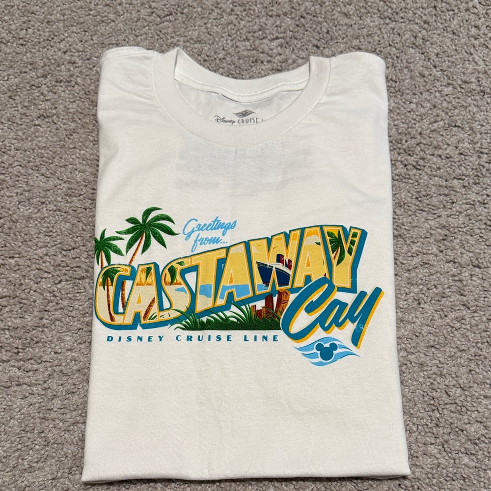 Disney White Castaway Cay Cruise T-Shirt